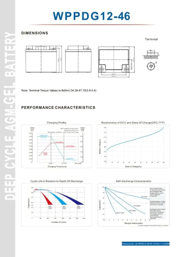 WPPDG 12-46 (12V 46AH) Akülü Tekerlekli Sandalye Aküsü - Görsel 2
