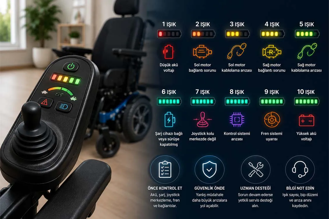Akülü Sandalye Joystick Arıza Kodları